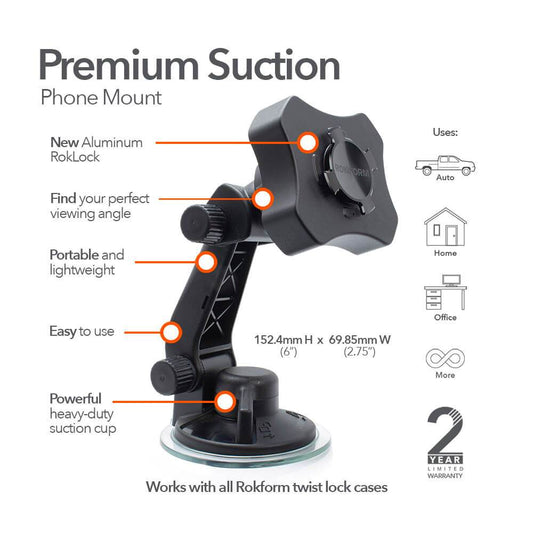RokLock® Windshield Suction Mount